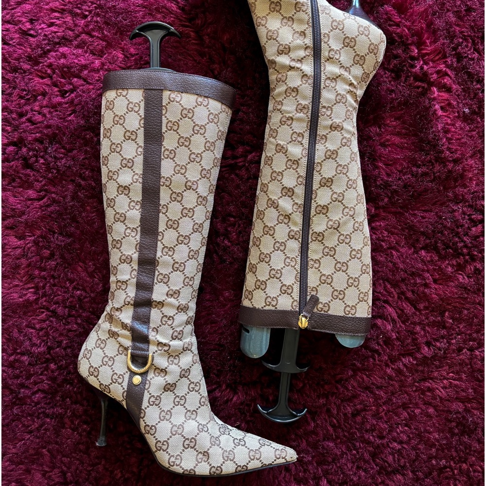 Gucci Monogram Boots